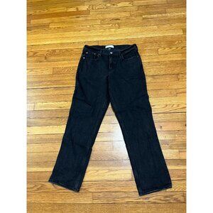 Abercrombie & Fitch The 90s Straight Jeans Women's Size 10 Curve Love Black